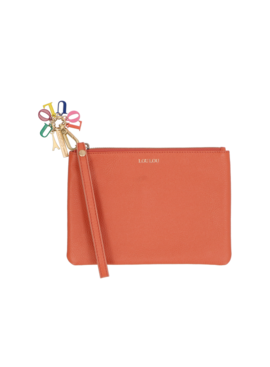 LouLou Julie, Abricot leren clutch of etui met polsbandje