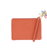 LouLou Julie, Abricot leren clutch of etui met polsbandje