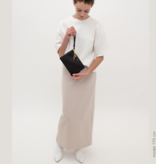 LouLou JJulie, zwart leren  clutch of etui met polsbandje