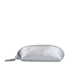 LouLou Etui voor pennen, sleutels of bril in zilver leer