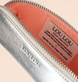 LouLou Etui voor pennen, sleutels of bril in zilver leer