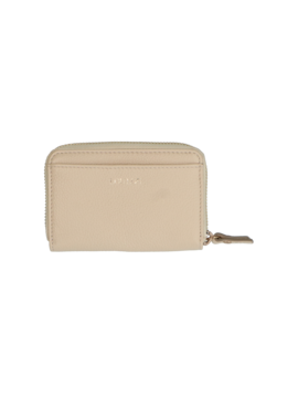 LouLou Kleine leren RFID portemonnee in beige  grain leer