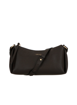 LouLou leren baguette tasje LISA  chocolate LouLou leren baguette tasje LISA  chocolate