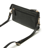 H. J. de Rooy leren schoudertasje/clutch 1103753 black