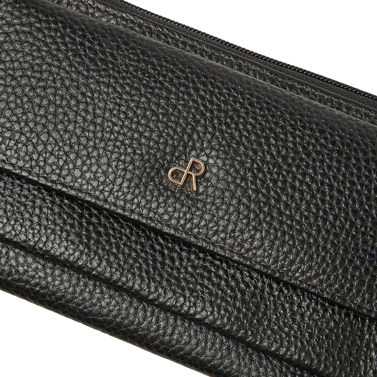 H. J. de Rooy leren schoudertasje/clutch 1103753 black
