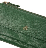 H. J. de Rooy leren schoudertasje/clutch 1103753  Green H. J. de Rooy leren schoudertasje/clutch 1103753  Green