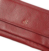 H. J. de Rooy leren schoudertasje/clutch 1103753  Red