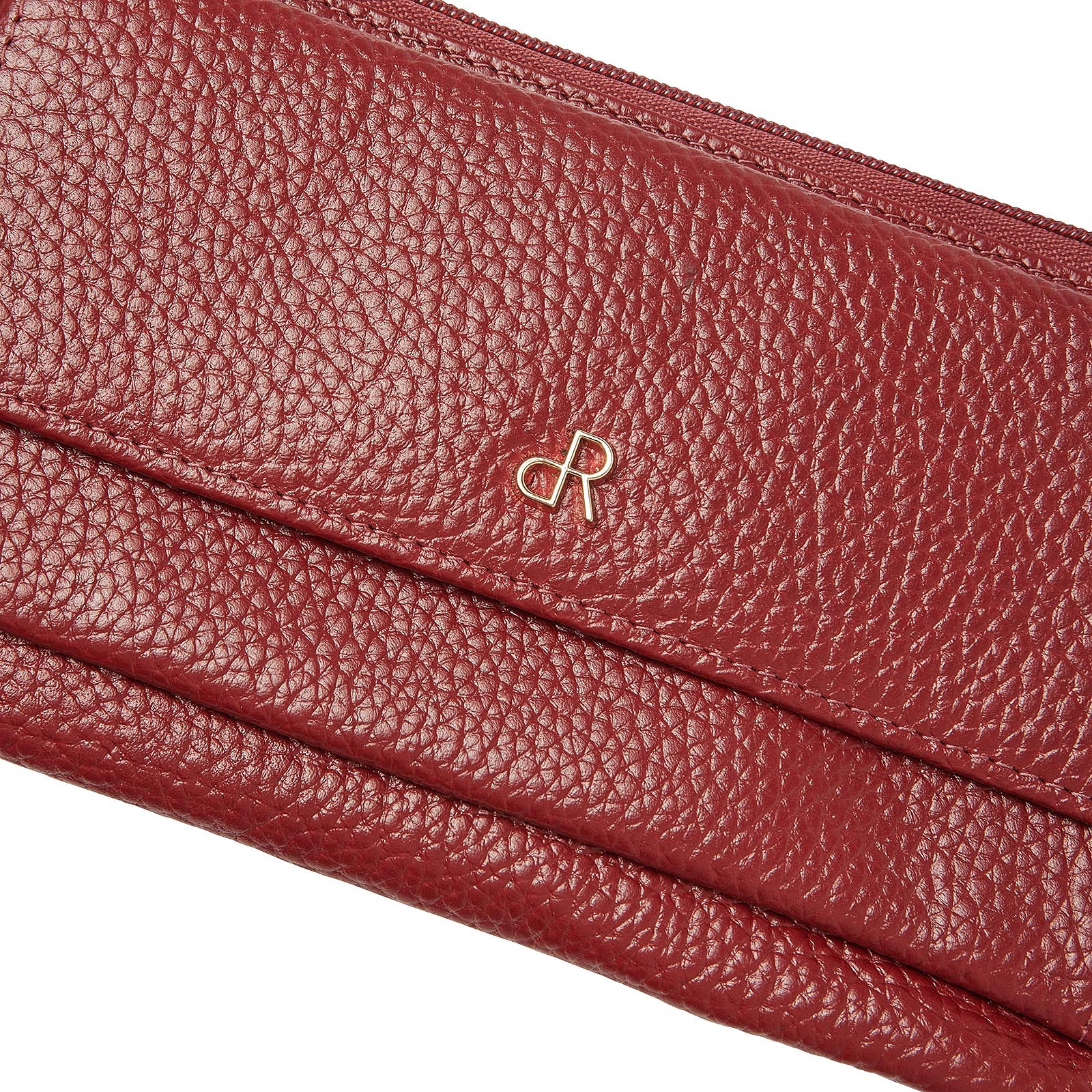 H. J. de Rooy leren schoudertasje/clutch 1103753  Red
