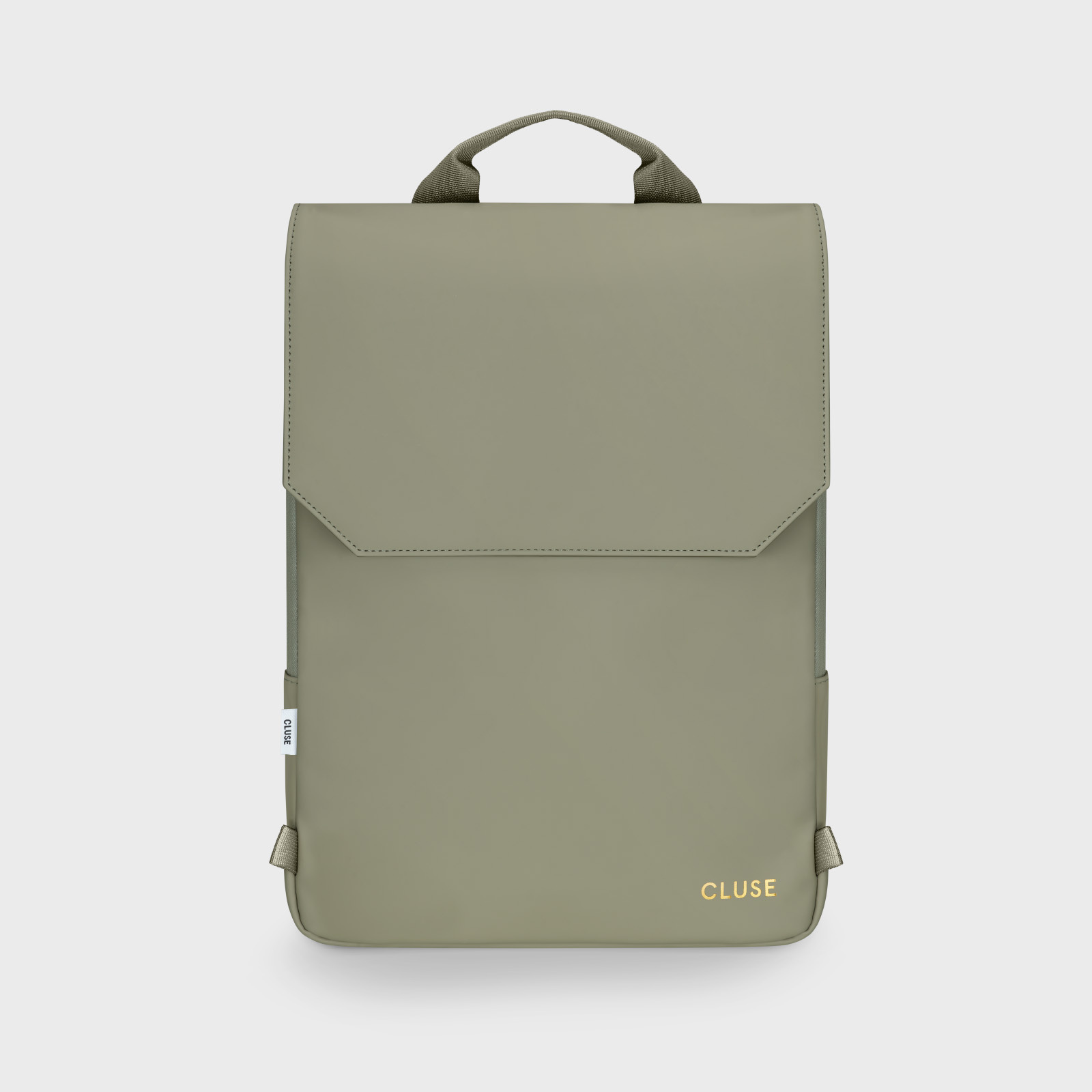 CLUSE Réversible Backpack, Light Green Olive, Gold Colour