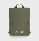 CLUSE Réversible Backpack, Light Green Olive, Gold Colour