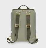 CLUSE Réversible Backpack, Light Green Olive, Gold Colour