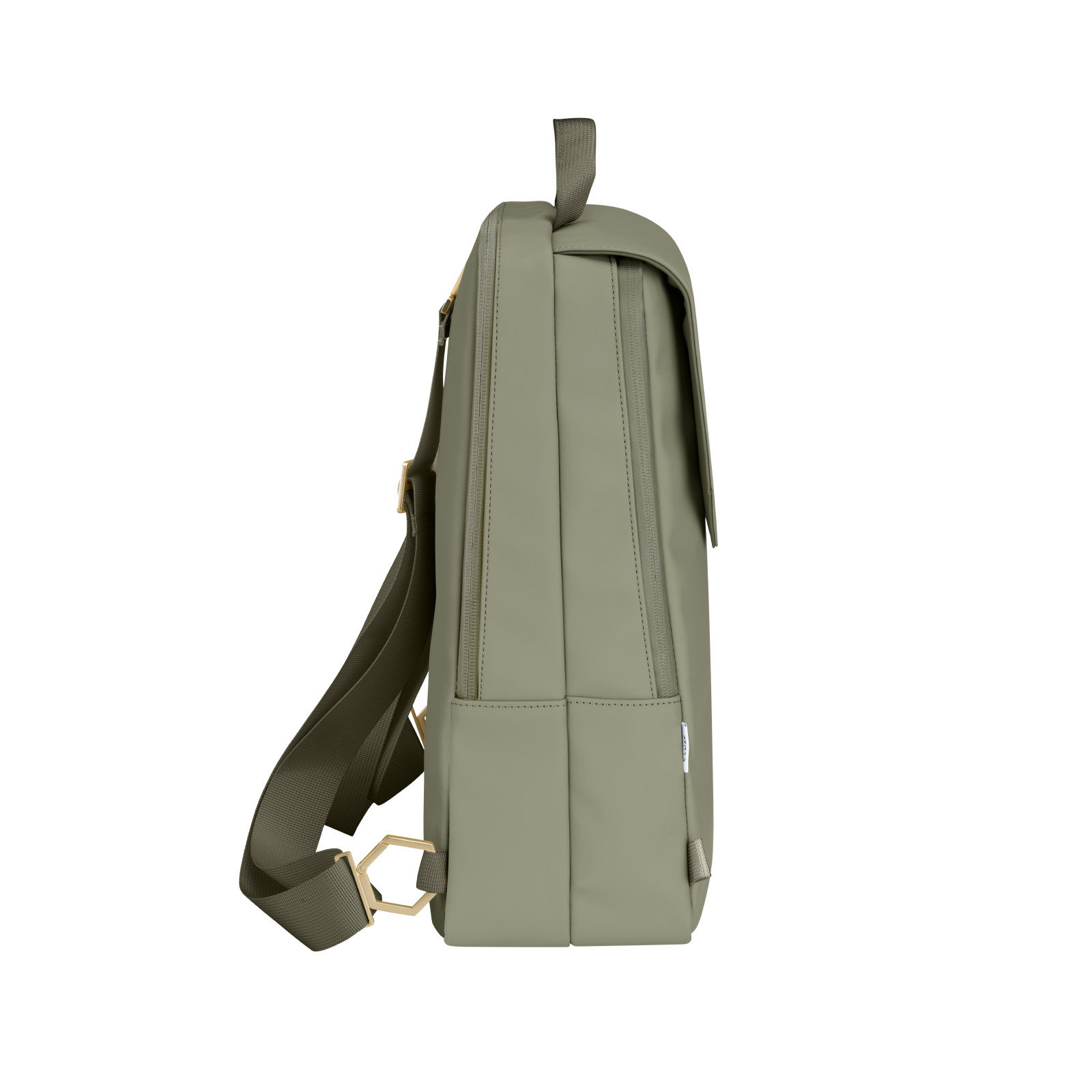 CLUSE Réversible Backpack, Light Green Olive, Gold Colour