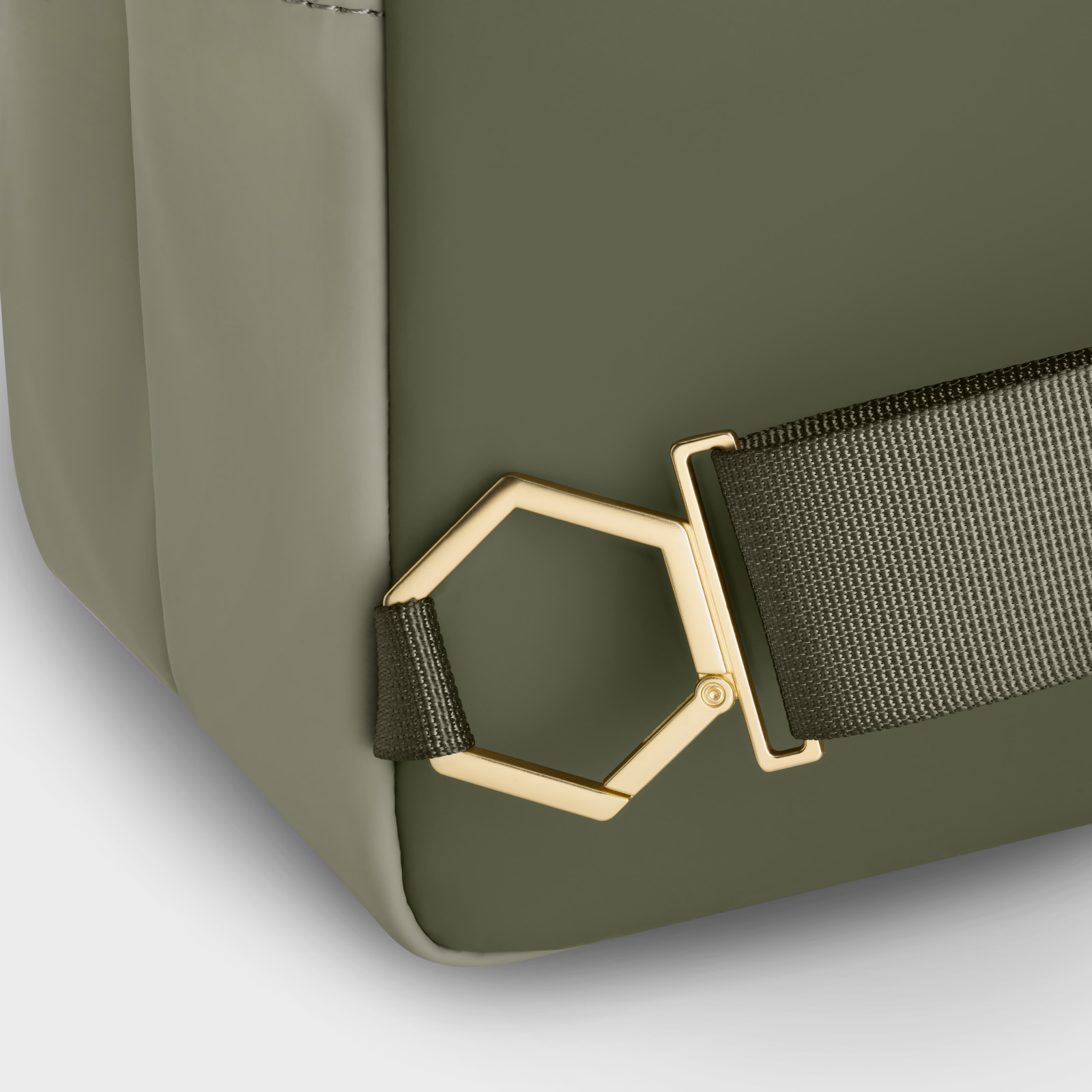 CLUSE Réversible Backpack, Light Green Olive, Gold Colour