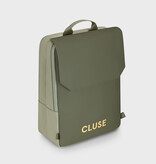 CLUSE Réversible Backpack, Light Green Olive, Gold Colour