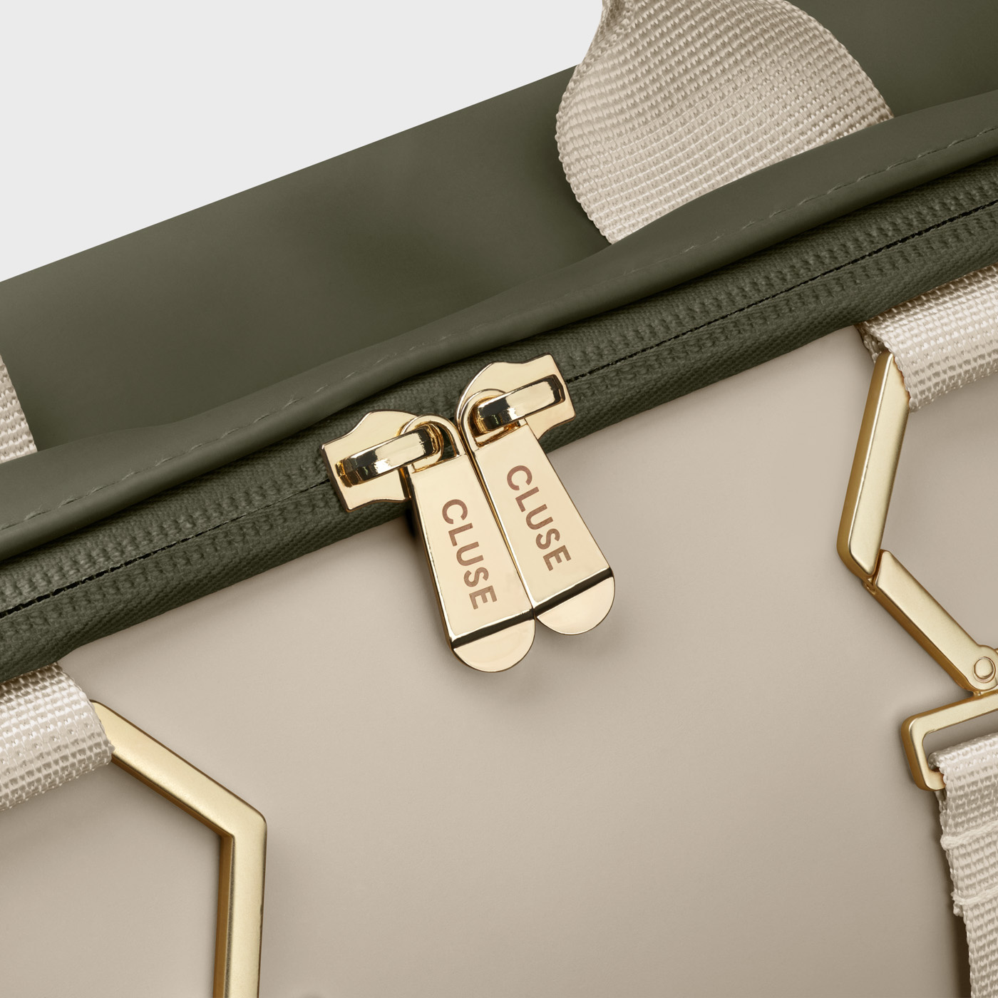 CLUSE Le Réversible Backpack, Dark Green Moss, Gold Colour