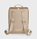 CLUSE Le Réversible Backpack, Camel Beige, Gold Colour