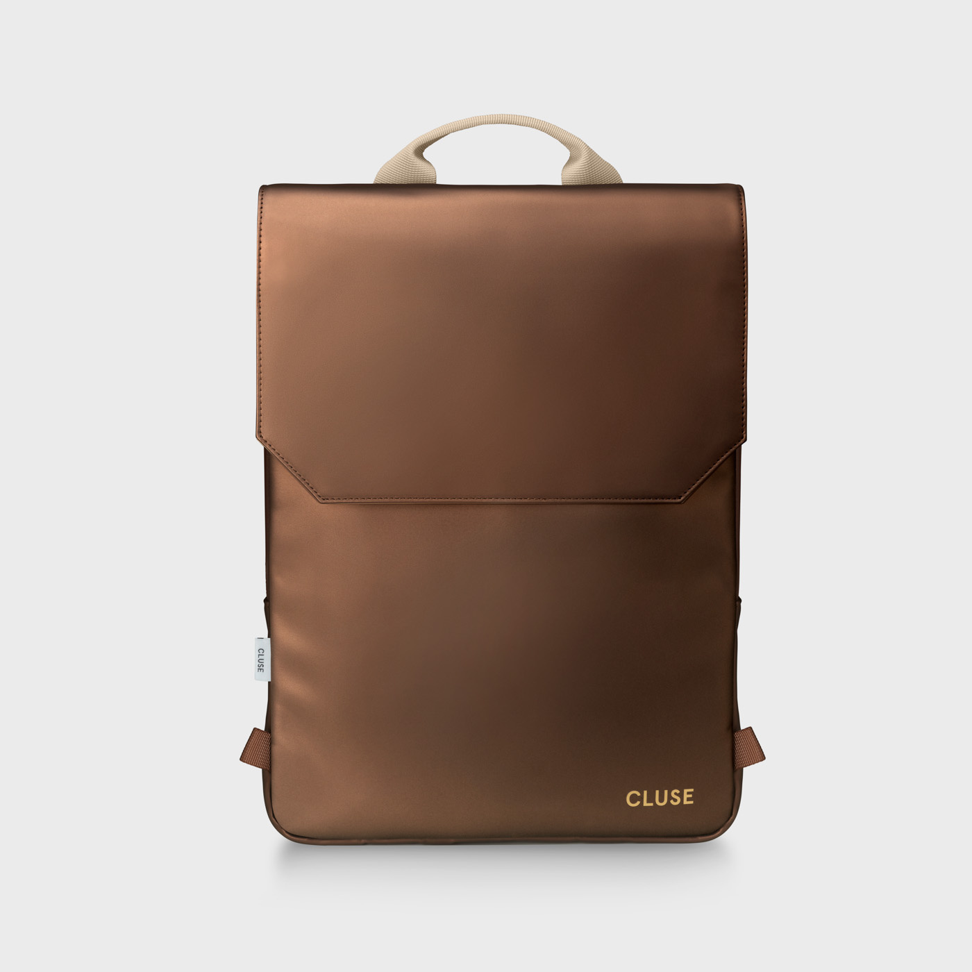 CLUSE Le Réversible Backpack, Metallic Brown Beige, Gold Colour