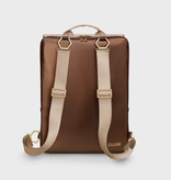 CLUSE Le Réversible Backpack, Metallic Brown Beige, Gold Colour