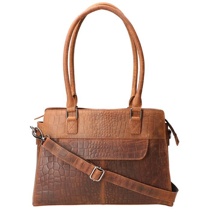 Revival Premium Bags Leren  damestas  UR 980 Croco Brown