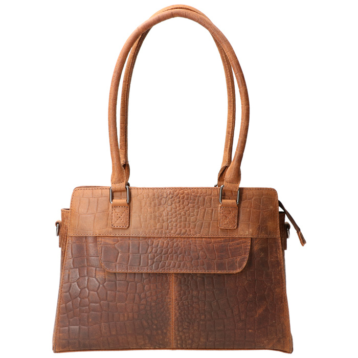 Revival Premium Bags Leren  damestas  UR 980 Croco Brown