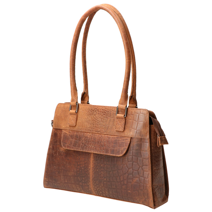 Revival Premium Bags Leren  damestas  UR 980 Croco Brown
