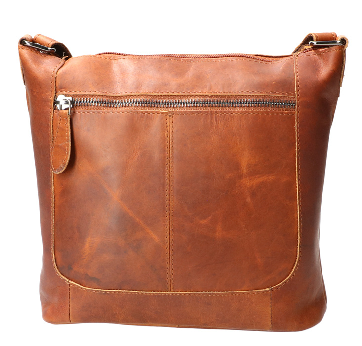 Revival Premium Bags Leren  dames schoudertas UR 981  Natural Brown