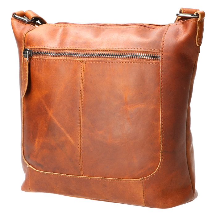 Revival Premium Bags Leren  dames schoudertas UR 981  Natural Brown