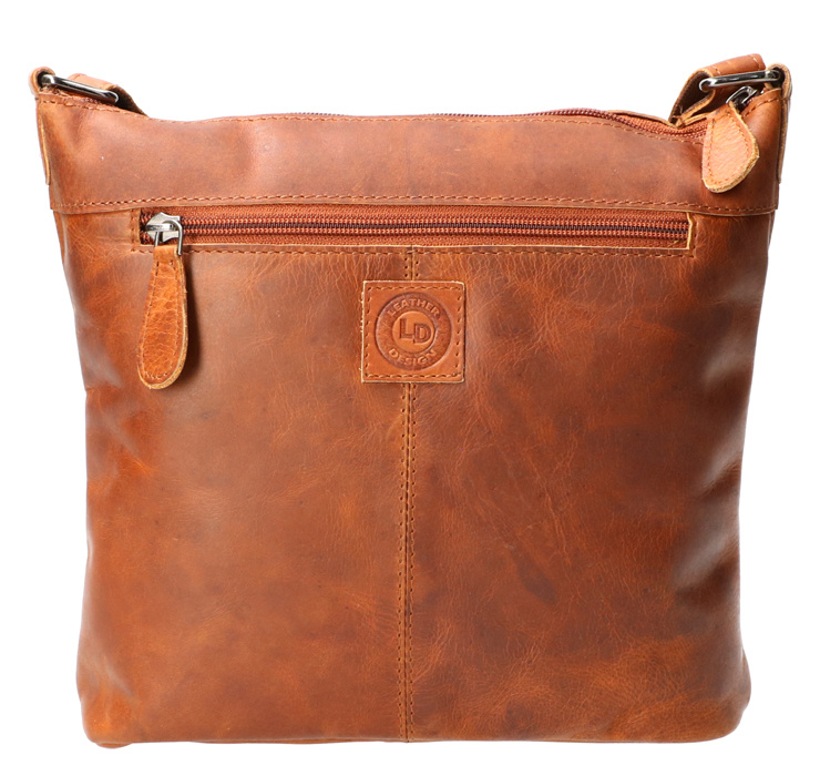 Revival Premium Bags Leren  dames schoudertas UR 981  Natural Brown