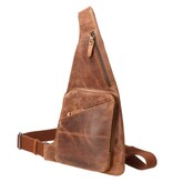 Revival Premium Bags  Leren crossbody Slingband UR 4000 Hunter Brown