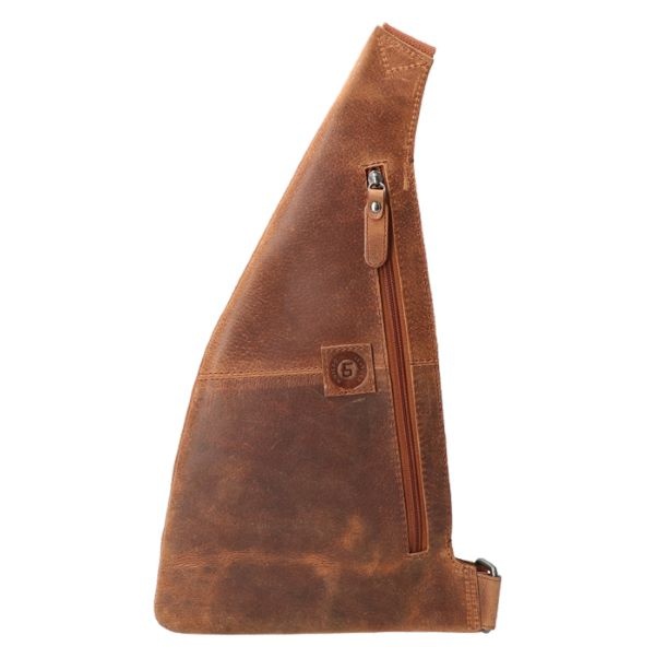 Revival Premium Bags  Leren crossbody Slingband UR 4000 Hunter Brown
