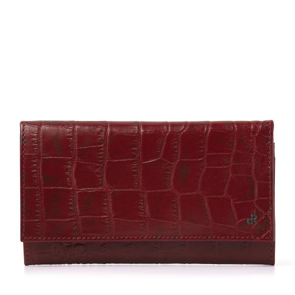 H. J. de Rooy leren dames portemonnee croco 25159