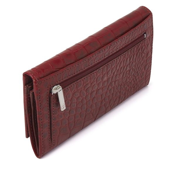 H. J. de Rooy leren dames portemonnee croco 25159