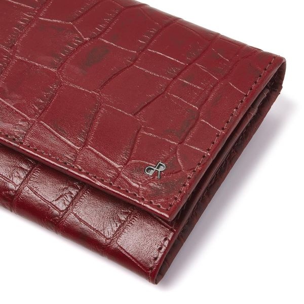 H. J. de Rooy leren dames portemonnee croco 25159