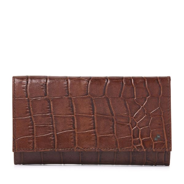 H. J. de Rooy leren dames portemonnee croco 25159