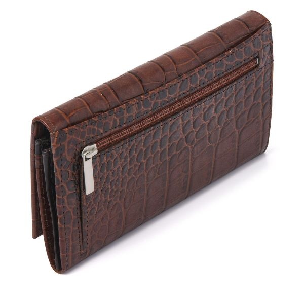 H. J. de Rooy leren dames portemonnee croco 25159