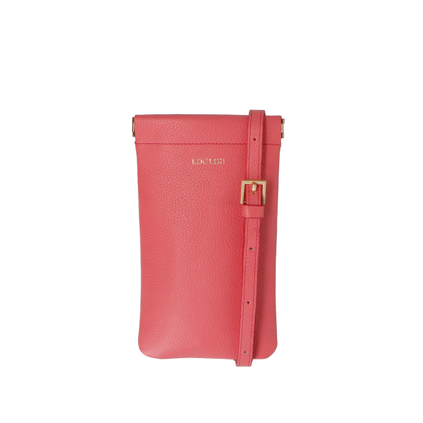 LouLou leren telefoontasje MIA Grapefruit