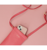 LouLou leren telefoontasje MIA Grapefruit LouLou leren telefoontasje MIA Grapefruit