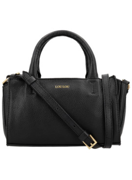 LouLou leren schoudertasje Elise Black gold