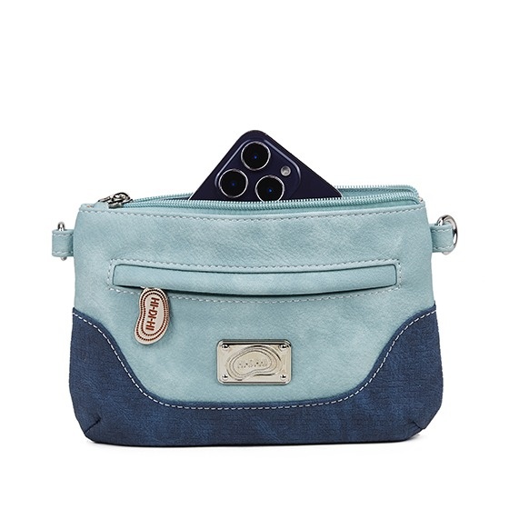Hi Di Hi Schoudertasje Melodie Light Blue Navy MEL02