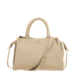 LouLou Dames leren schoudertas Vera Beige LouLou Dames leren schoudertas Vera Beige