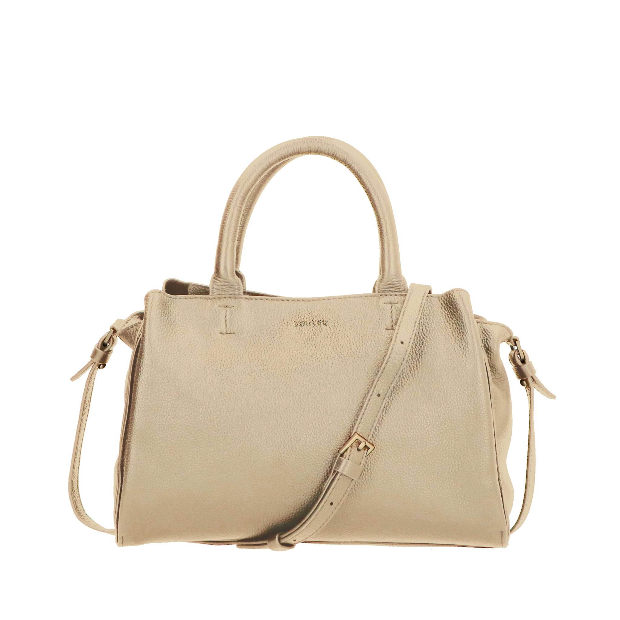 LouLou Dames leren schoudertas Vera Beige