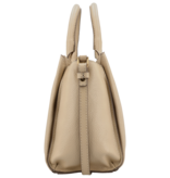 LouLou Dames leren schoudertas Vera Beige LouLou Dames leren schoudertas Vera Beige
