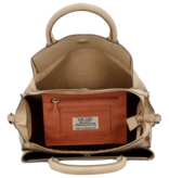 LouLou Dames leren schoudertas Vera Beige LouLou Dames leren schoudertas Vera Beige