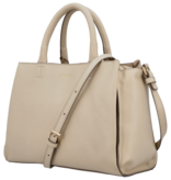 LouLou Dames leren schoudertas Vera Beige LouLou Dames leren schoudertas Vera Beige