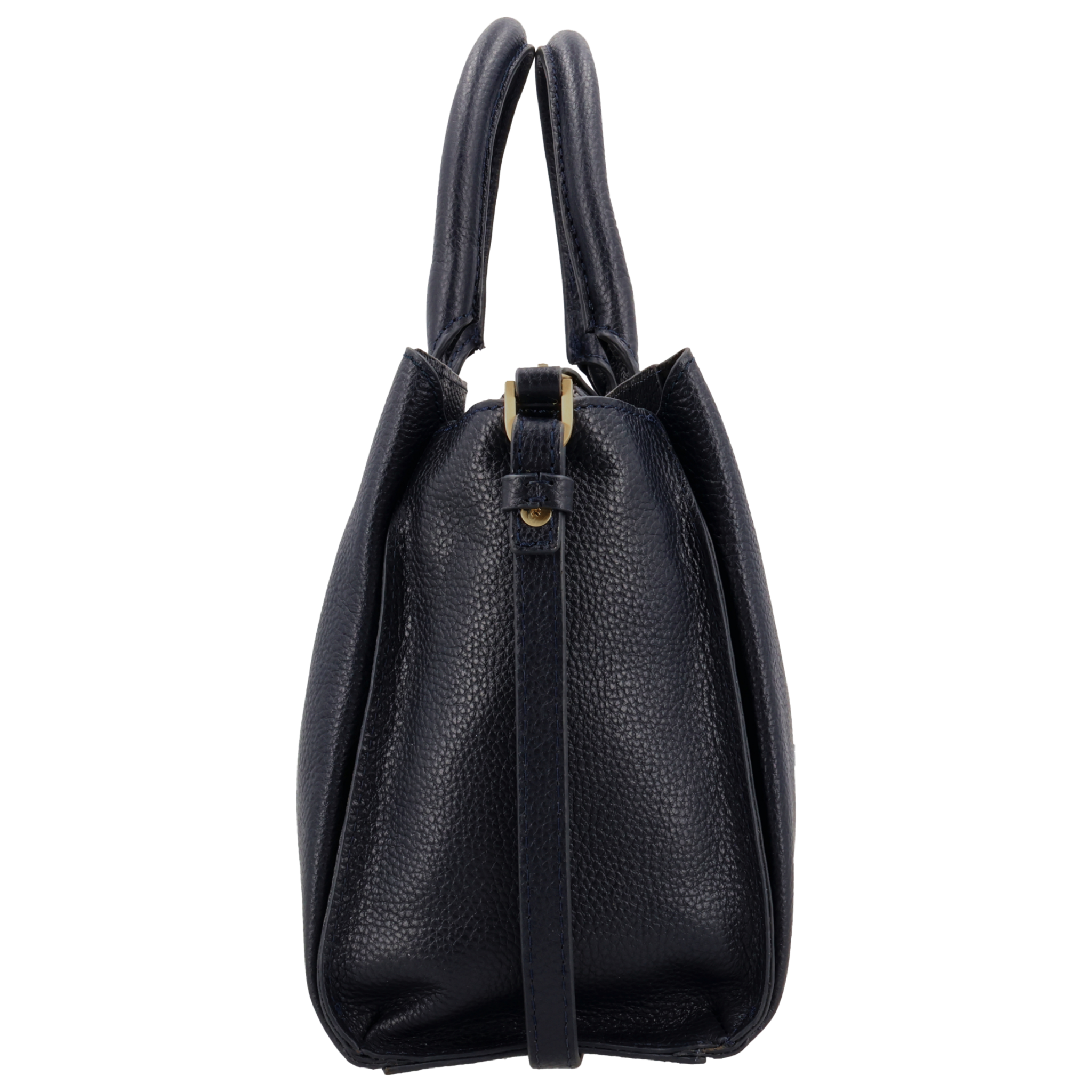 LouLou Dames leren schoudertas Vera Dark Blue