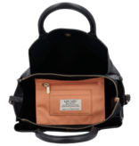 LouLou Dames leren schoudertas Vera Dark Blue