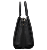 LouLou Dames leren schoudertas Vera Black LouLou Dames leren schoudertas Vera Black