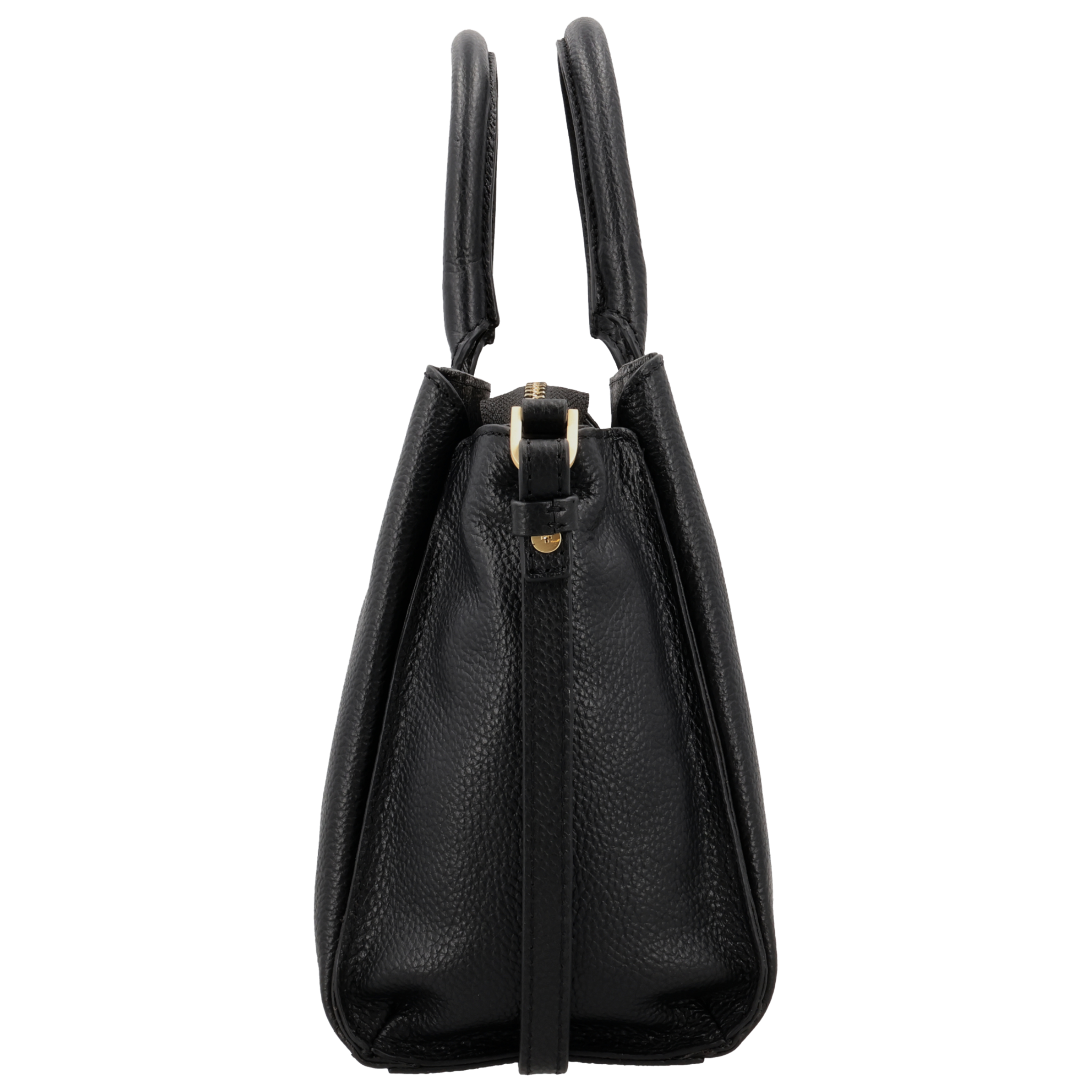 LouLou Dames leren schoudertas Vera Black