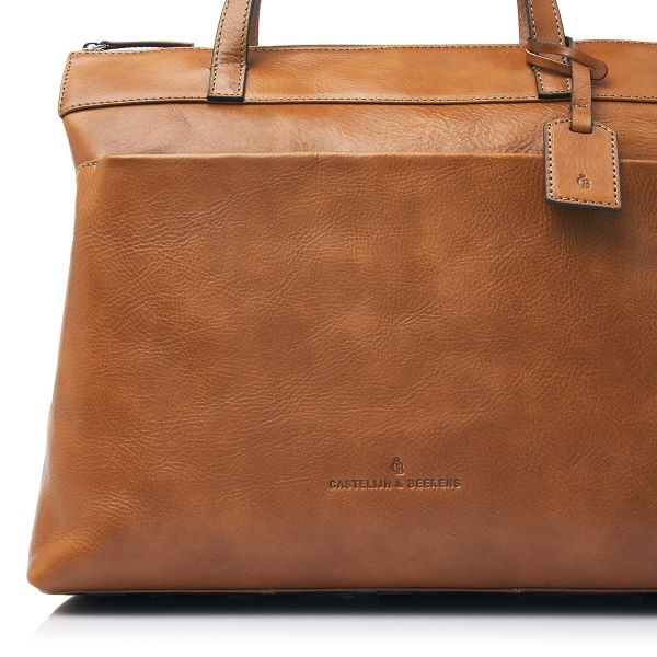 Castelijn & Beerens Lia Laptoptas 15,6" RFID | lichtbruin