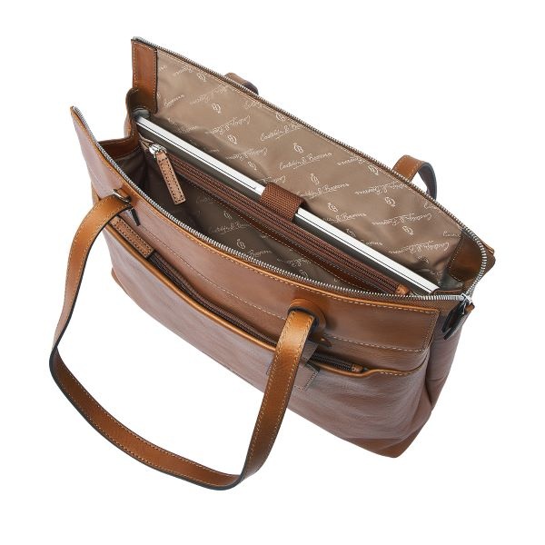 Castelijn & Beerens Lia Laptoptas 15,6" RFID | lichtbruin